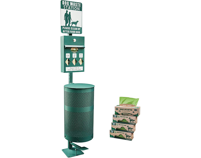 Metal trash can