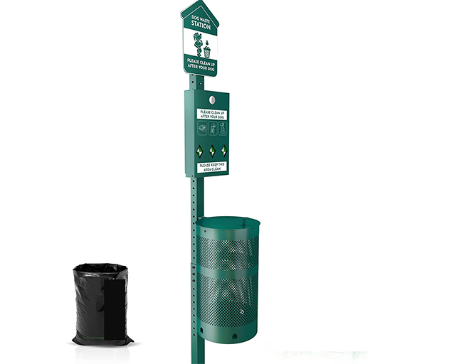 Metal trash can