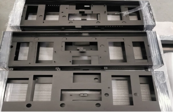 black metal chassis panels